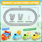 17Pcs Kids Dinosaur Train track Set With Smoke