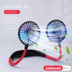 Rechargeable Double Wind Neck Fan