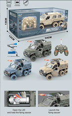 Flying Disc Saucer Military Army Remote Control Jeep