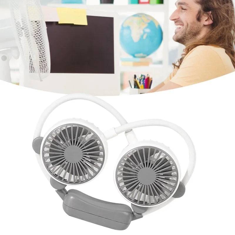 Two Wind Rechargeable Neck Fan