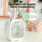 Cute Cat Mini Air Cooler Mist Fan with Water Tank