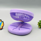 Rechargeable & Foldable Three Speed Desktop Fan With Light