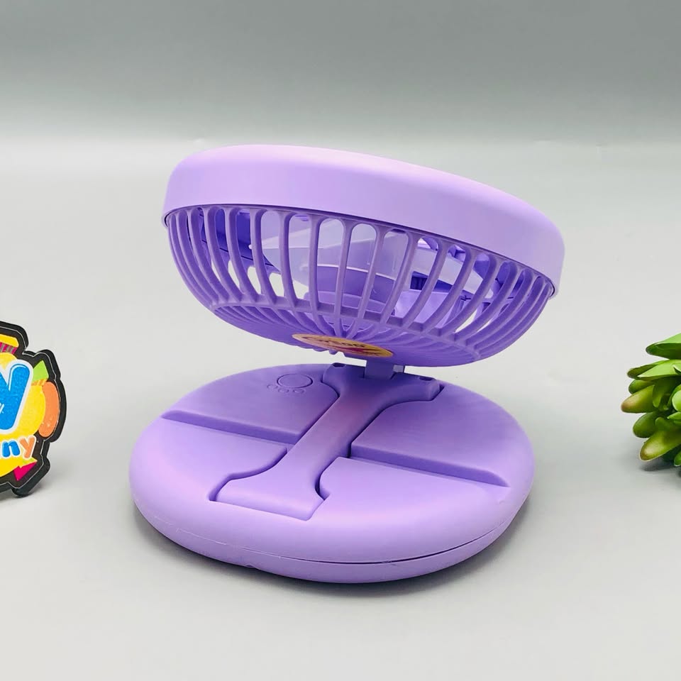 Rechargeable & Foldable Three Speed Desktop Fan With Light