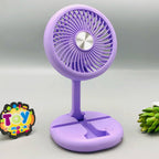 Rechargeable & Foldable Three Speed Desktop Fan With Light