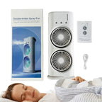 Electric Mist Fan - Dual Spray with Automatic Rotation and Lighting Effects