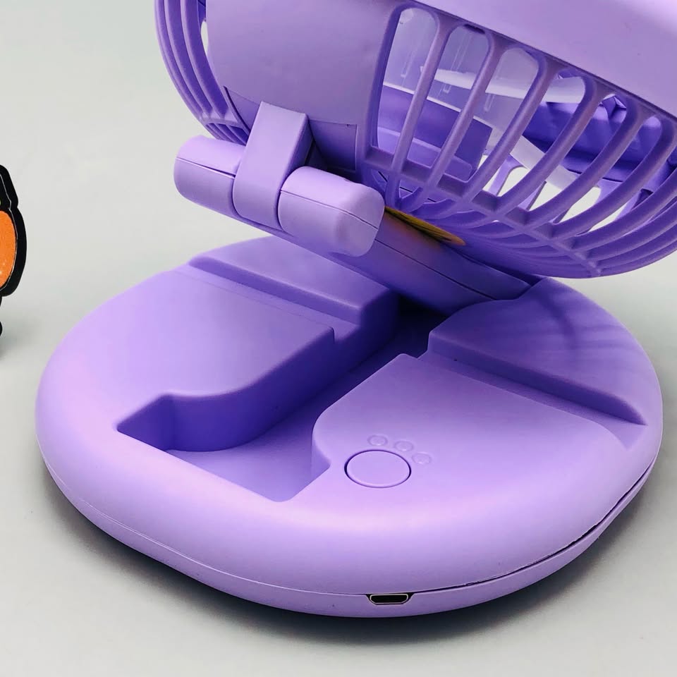 Rechargeable & Foldable Three Speed Desktop Fan With Light