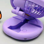 Rechargeable & Foldable Three Speed Desktop Fan With Light