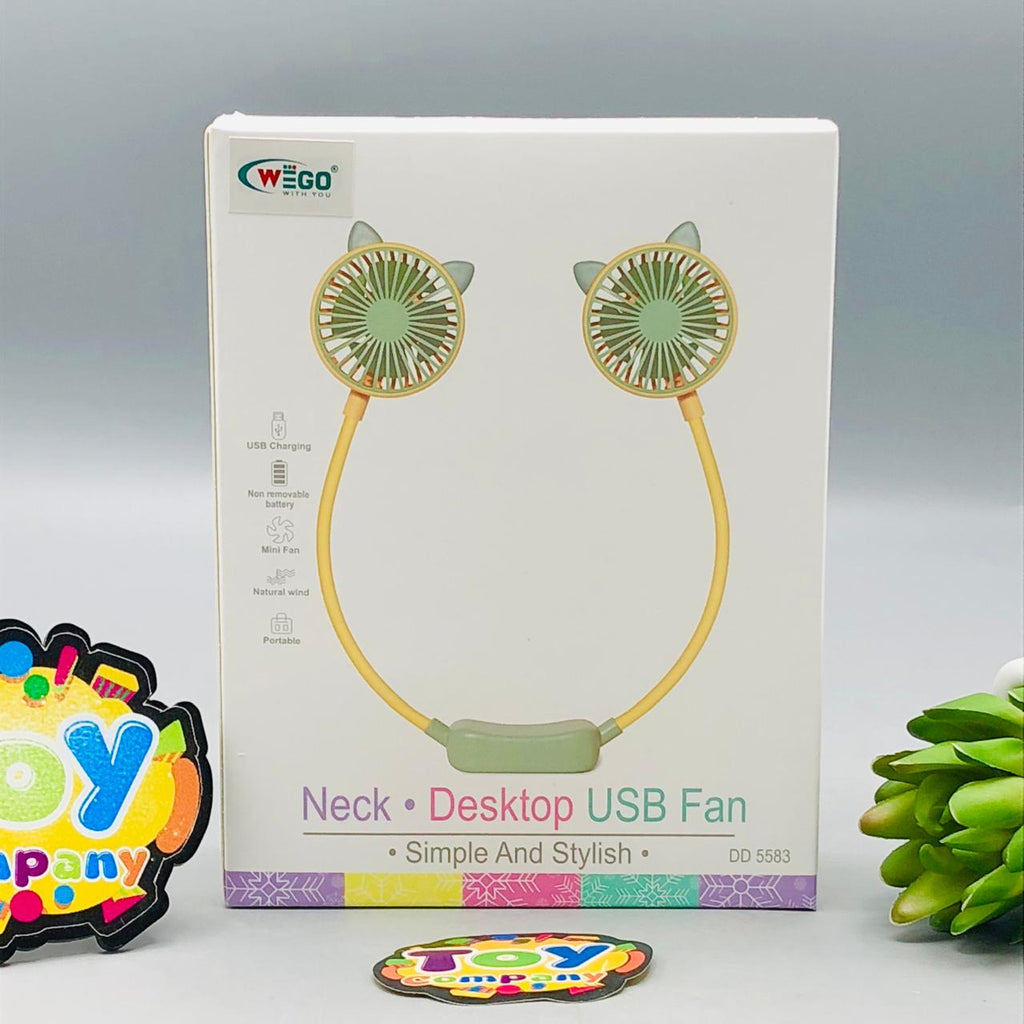 Two Wind Rechargeable Neck Fan